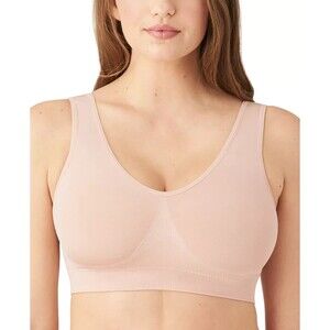 Wacoal B-Smooth Bralette Bra Sz 34 Pink Pullover Wireless Removable Pads 835275